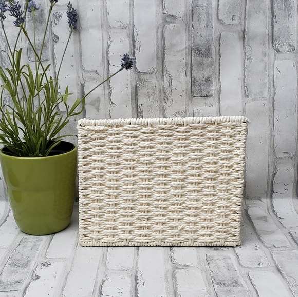 High/Low Rope Rattan Baskets Storage Bin - Picture 4 of 11